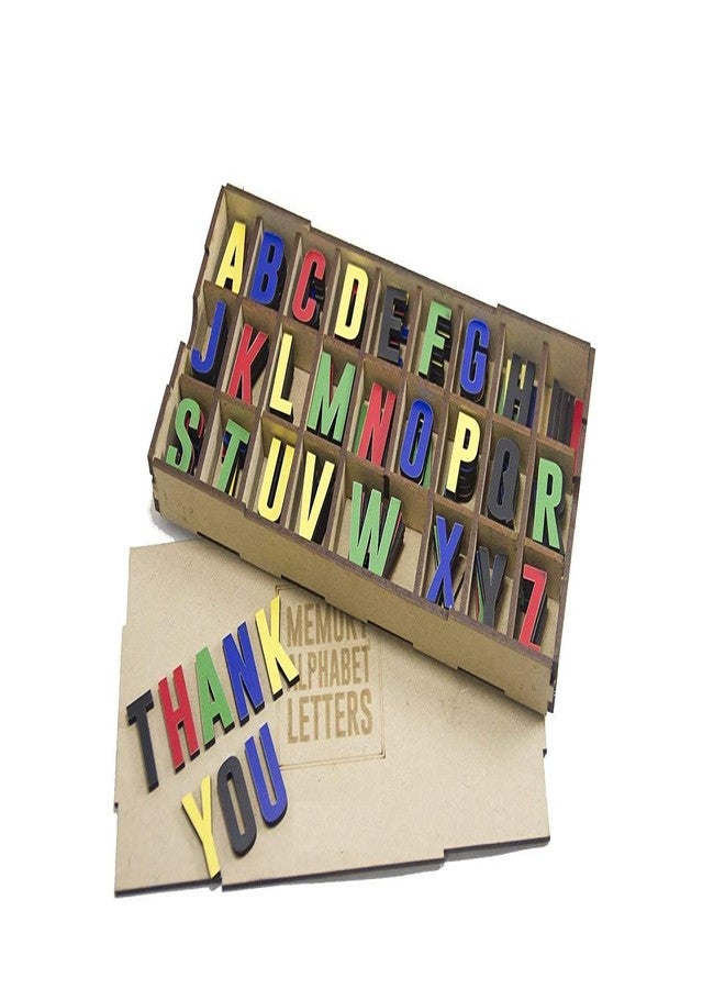 Keebori Alphabet Memory Character Capital Letters ABCD English Alphabets Learning & Educational Puzzle Board Toy Puzzle Toys 5 pcs Each Alphabet (Multi Color) - Image 1